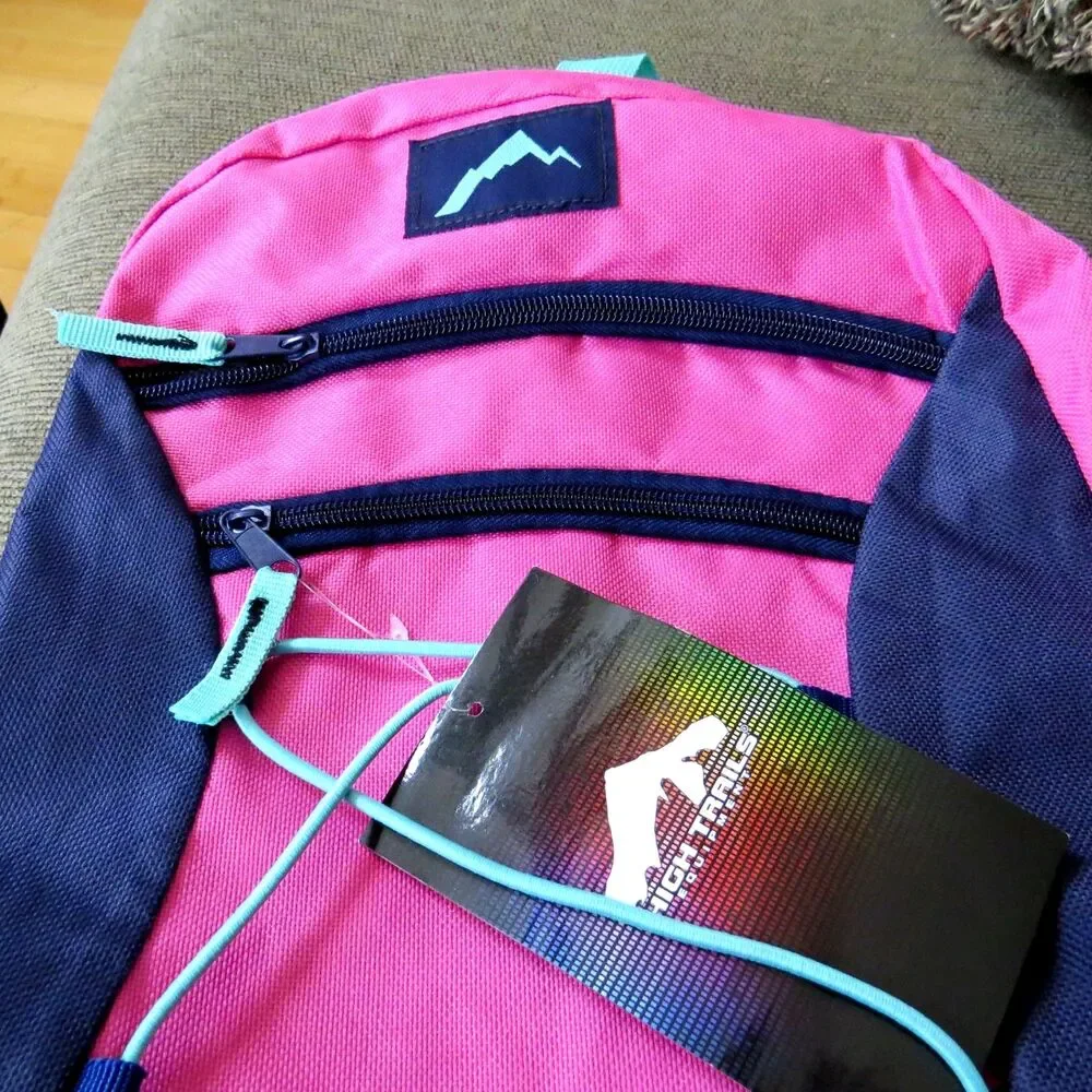 High Trails Trail Maker Backpack 18"  Pink  NWT - Picture 6 of 9